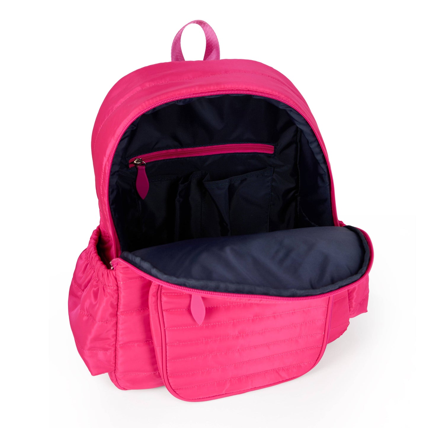 Pickleball Time Puffer Backpack: Hot Pink