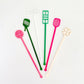 Lucky Lemon Paper Co. - Pickleball Stir Stick Set - Pink