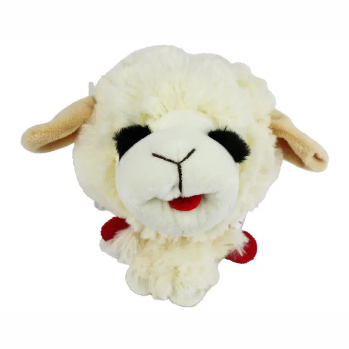 Multipet Lamb Chop Knobby Noggins Plush Dog Toy 5"