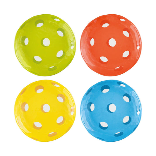 4-PC SET - Pickleball 6" Melamine Plates