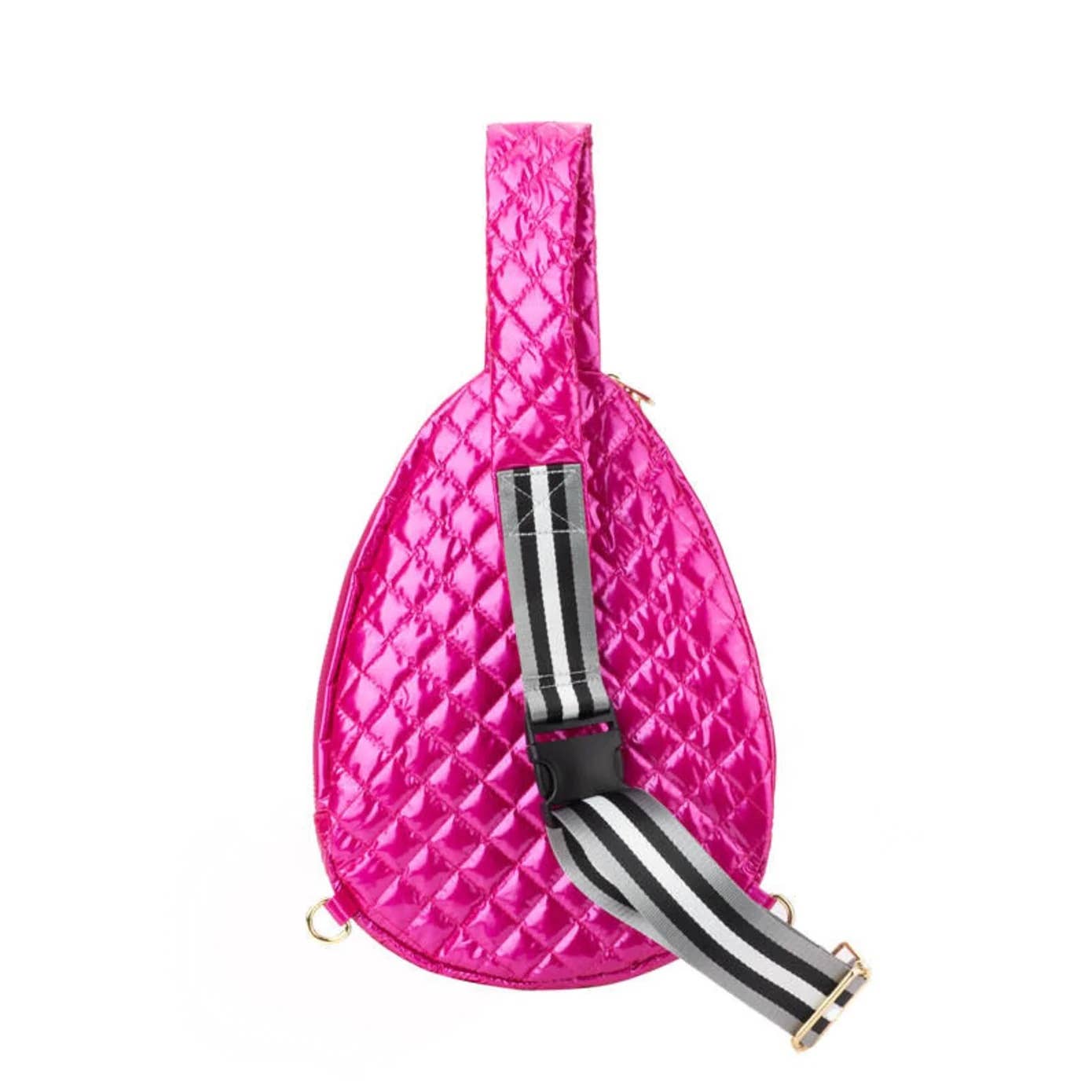 The Bobbi |Tennis Puffer Sling Bag - Electric Pink