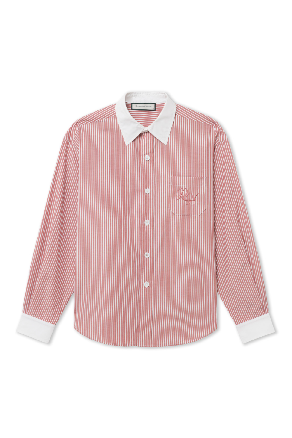 Recreational Habits - Martha Shirt in Maroon with Contrast Collar: M