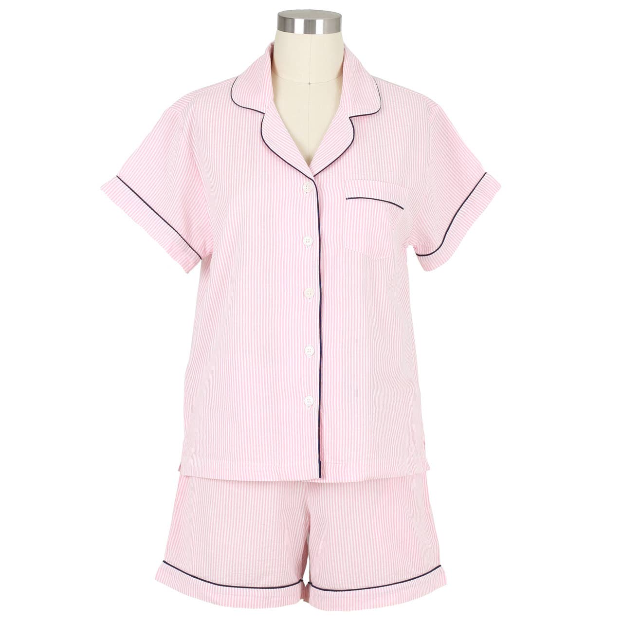Short Sleeve 100% Cotton Shorty Pajamas