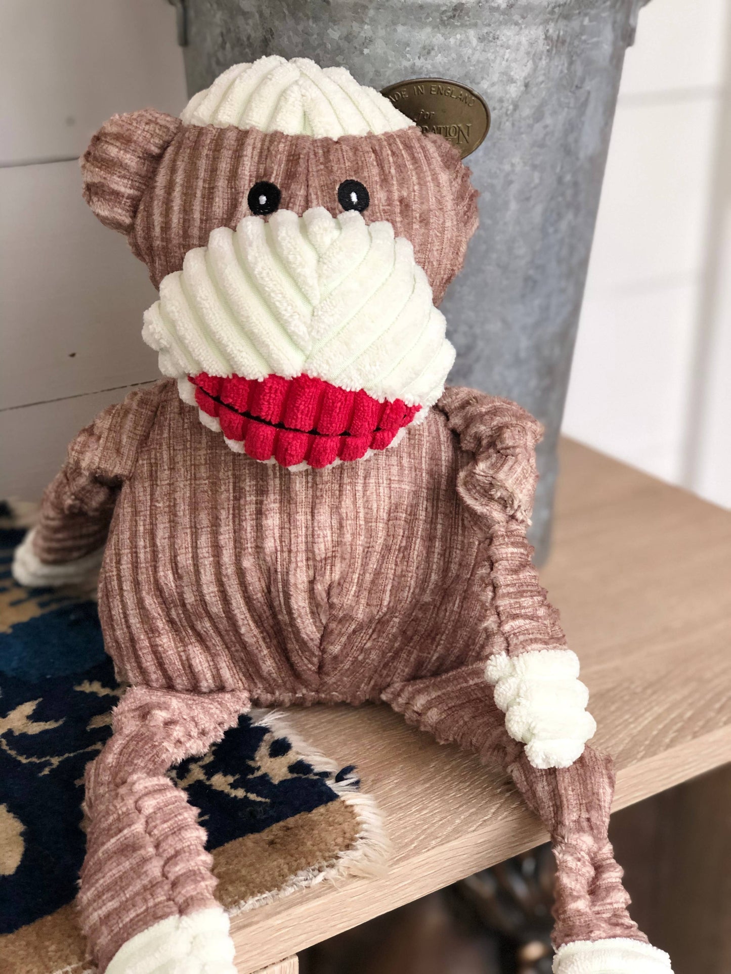 Stuey Sock Monkey Knottie®  Plush Dog Toy: Small