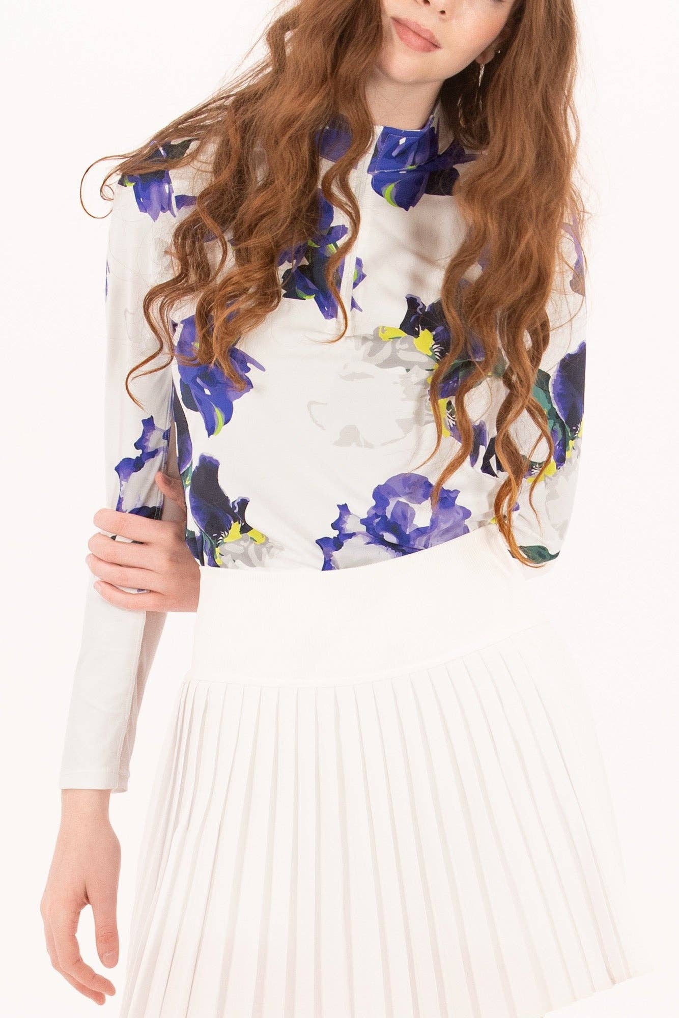Foray Golf - Printed Sun Shirt: Iris Rhapsody Print