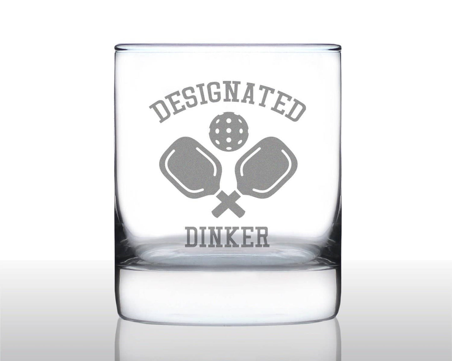 bevvee - Designated Dinker Whiskey Rocks Glass - Pickleball Gifts