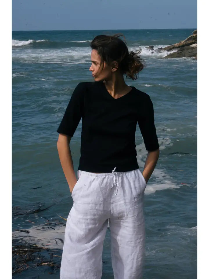 Organic Rib V Neck