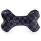 Haute Diggity Dog - Black Checker Chewy Vuiton Bone Squeaker Dog Toy