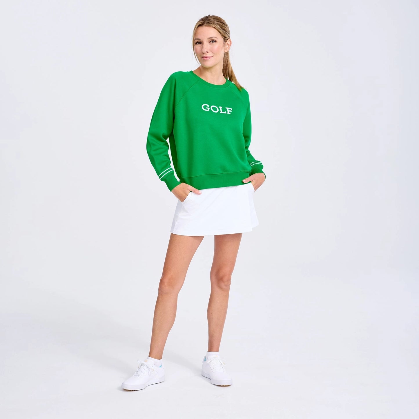 Green White Golf Play All Sweatshirt