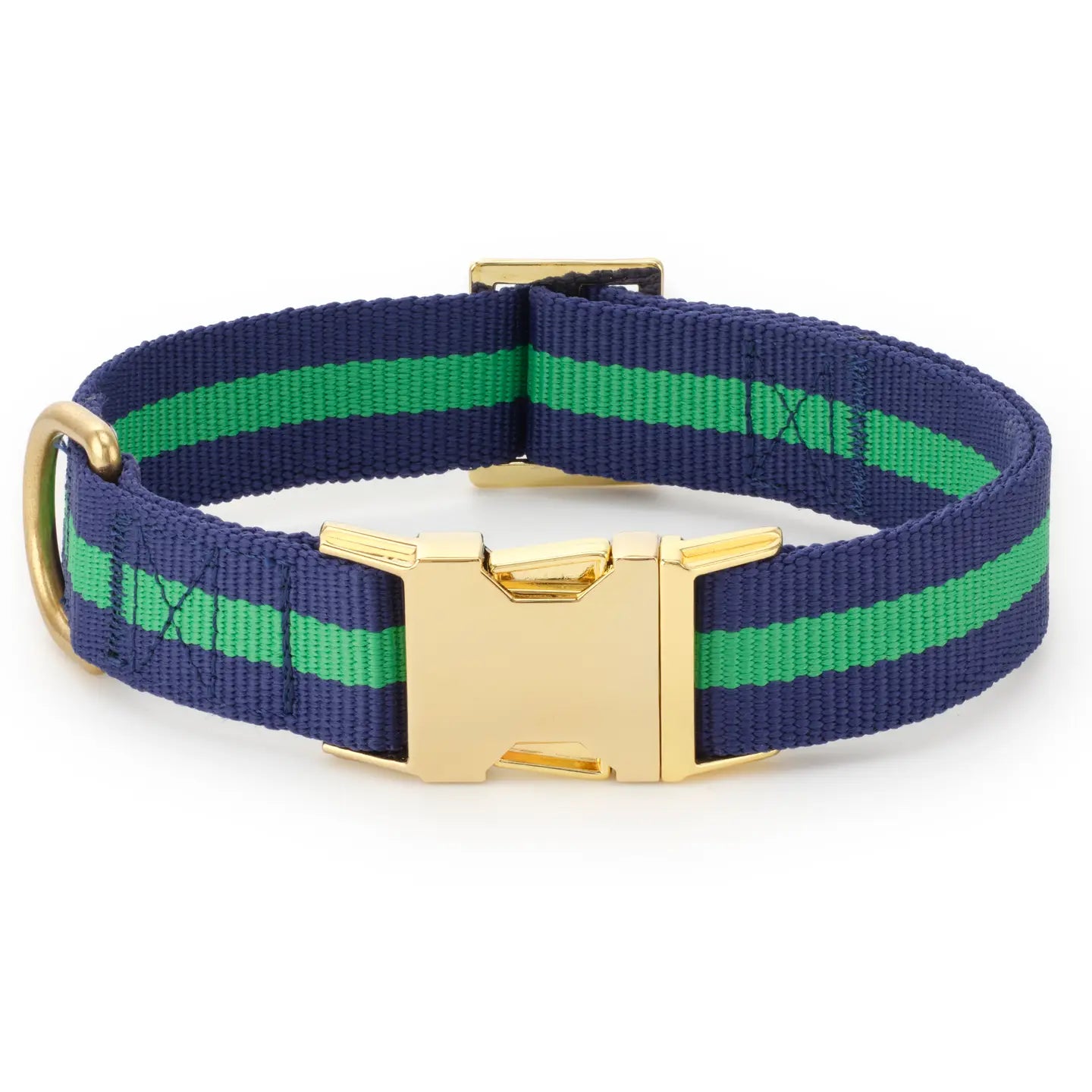 Striped Webbing Dog Collar