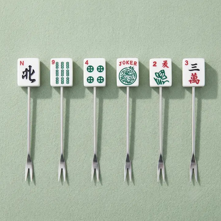 7-Piece Majong Cocktail Pick Set