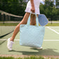 Ame & Lulu - Pickleball Court Carryall: Light Blue Paddles