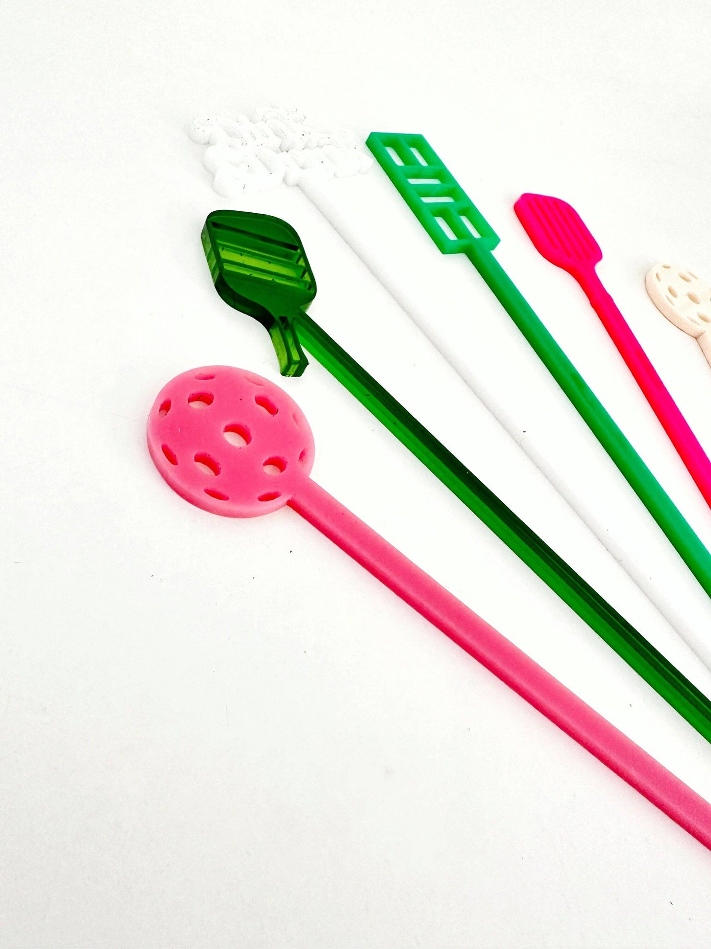 Lucky Lemon Paper Co. - Pickleball Stir Stick Set - Pink