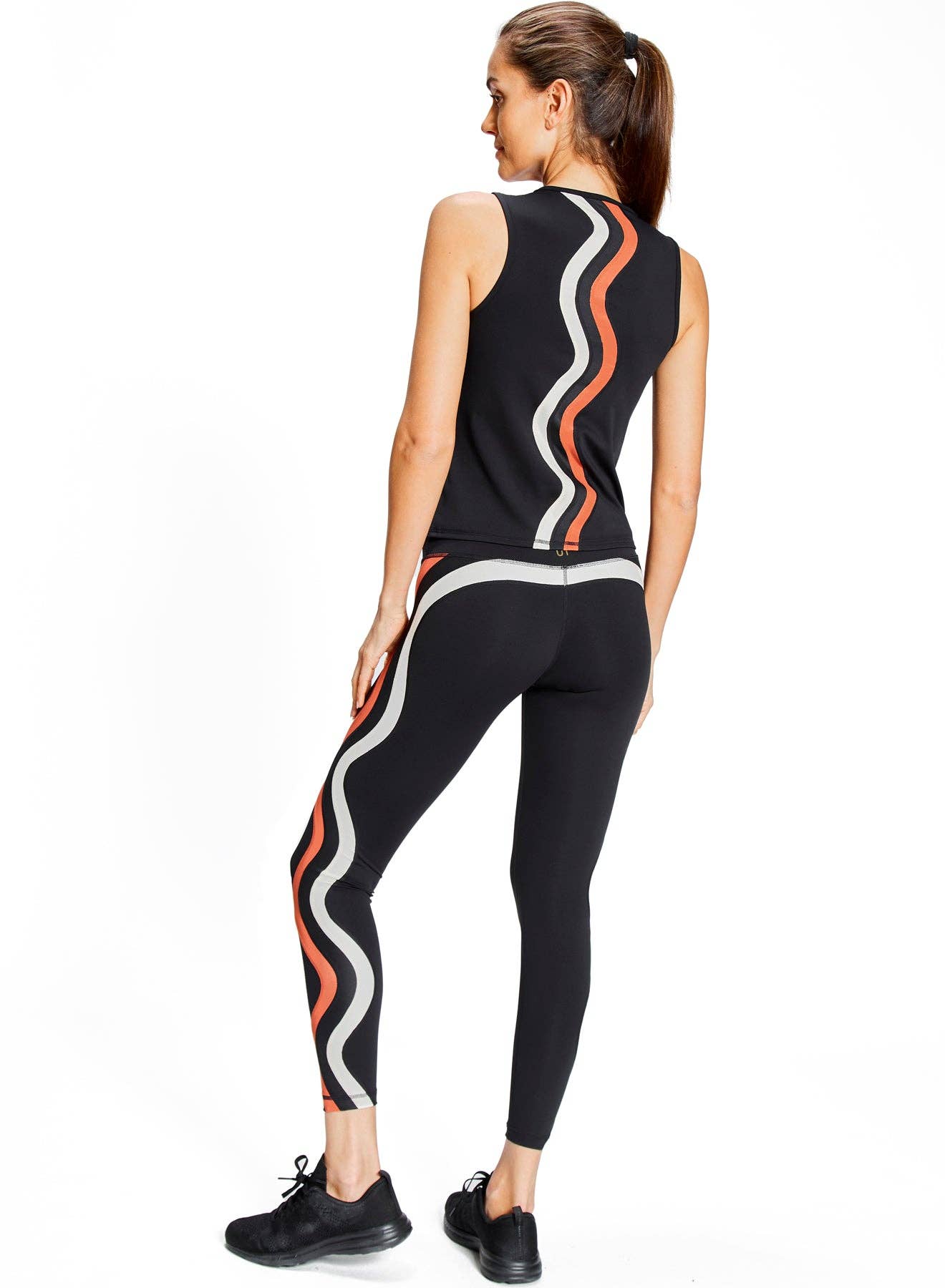 Swirl Sleeveless Top by Urban Savage - Black / Sand