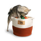 Midlee Designs - Midlee Rust & White Rope Toys Basket
