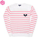 Club Sport Sweater: Pink / White Paddle Stripes