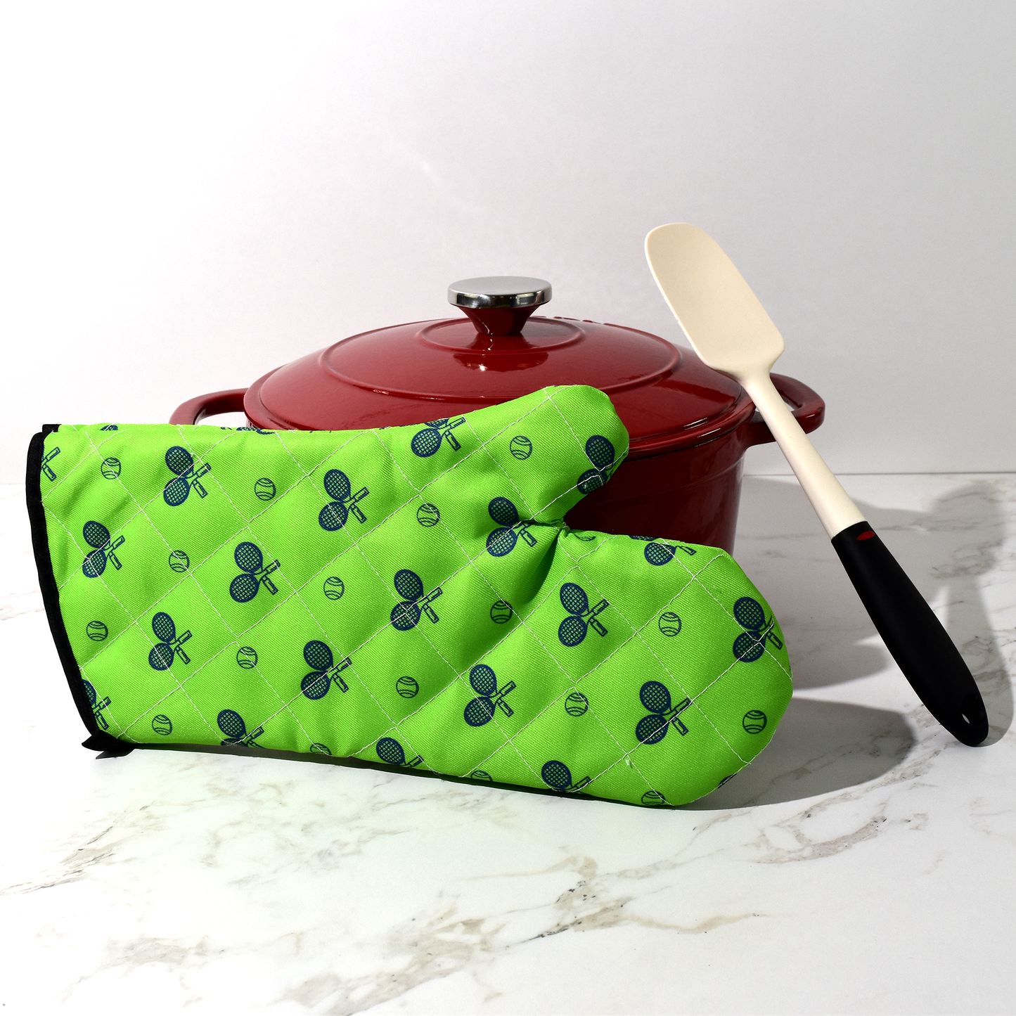 Tennis Oven Mitt- Grass Court Green