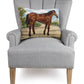 Peking Handicraft - Brown Horse Hook Pillow