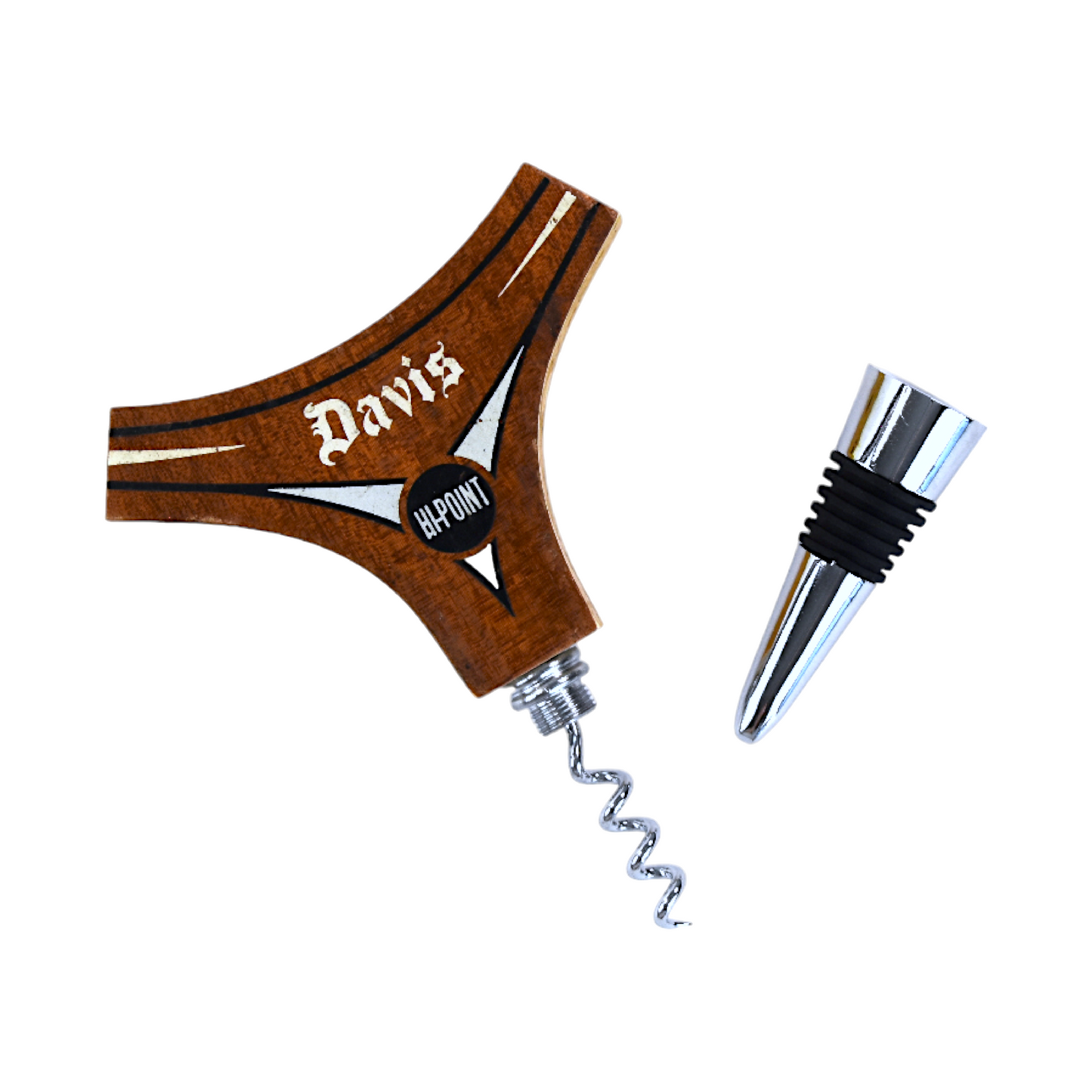 Antique Wooden Tennis Racquet Wine Bottle Opener