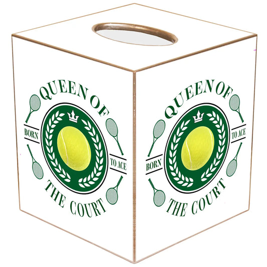 Queen of the Court Tennis Tissue Box Cover