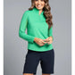 Solid Long Sleeve Mock Neck Top