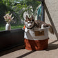 Midlee Designs - Midlee Rust & White Rope Toys Basket
