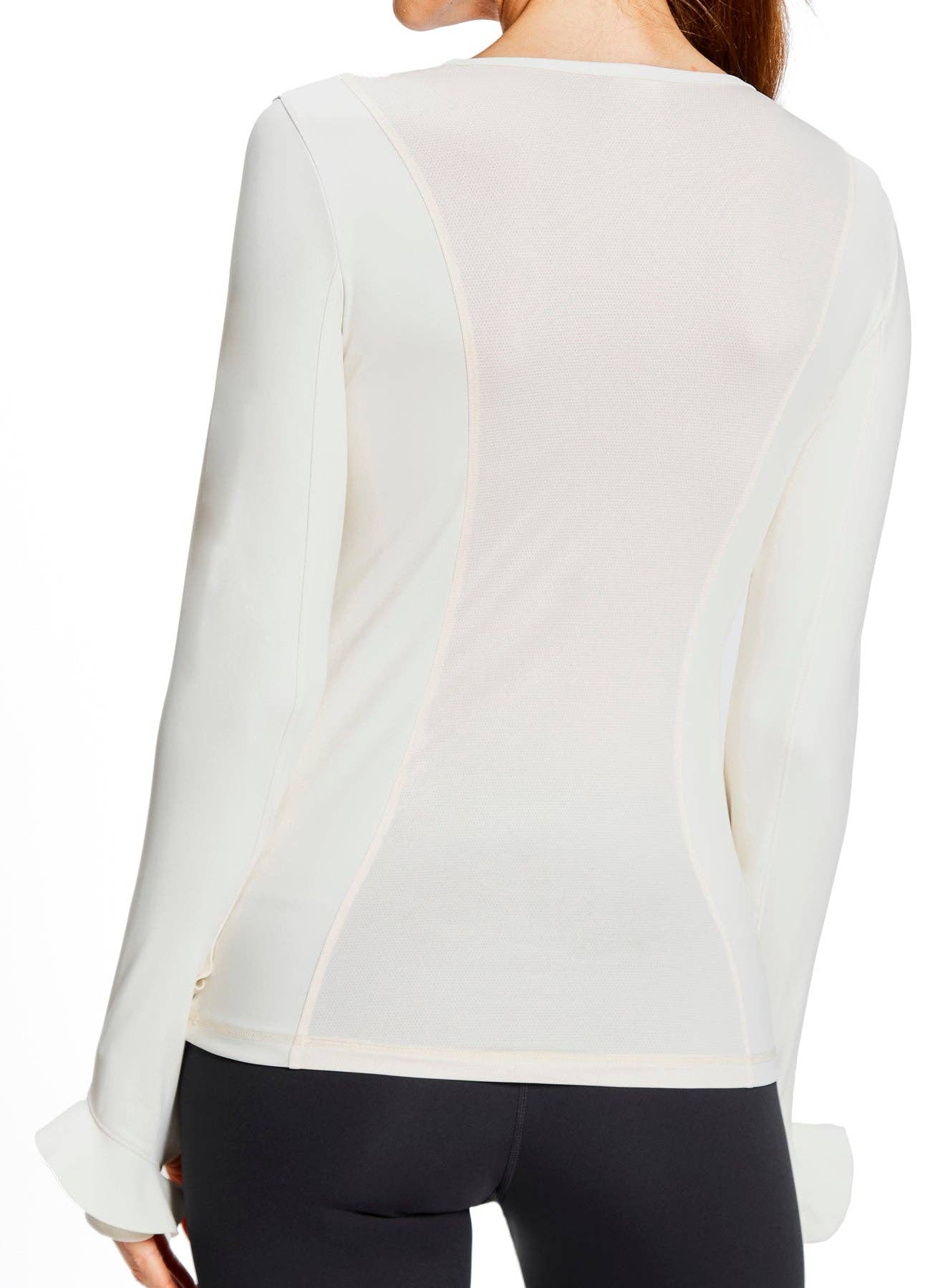 Urban Savage - Ruffle Long Sleeve Top: Sunset / M