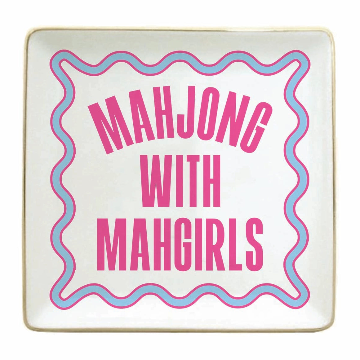Ceramic Trinket Tray - Mahjong with Mahgirls