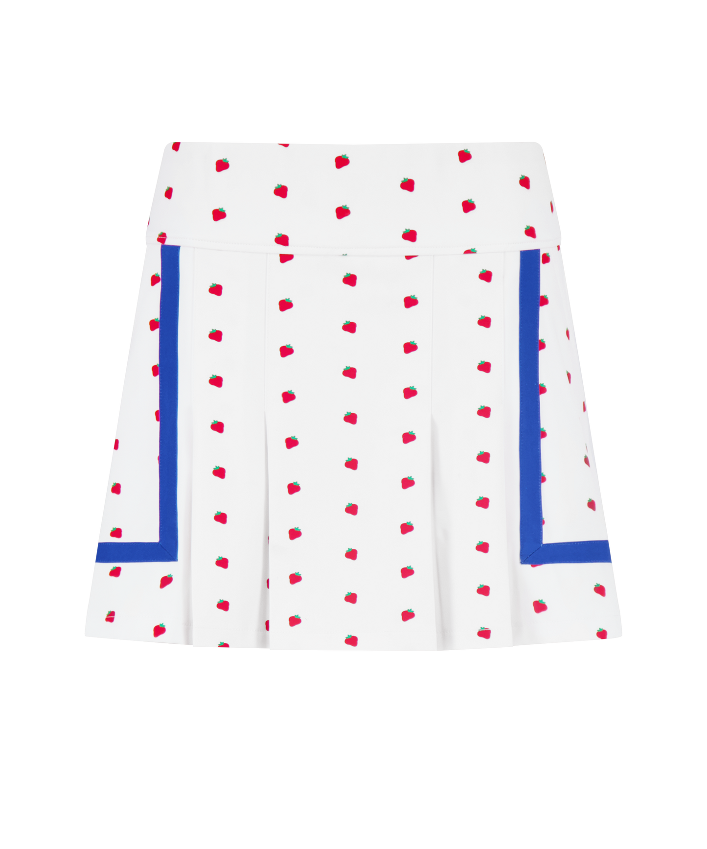 Club and Court - Heidi Golf Skort: Strawberry Print with Cadet Blue Trim / S