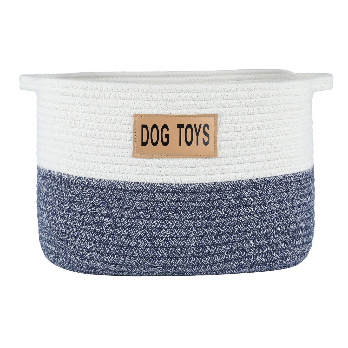Midlee Designs - Midlee Two Tone Rope Dog Toy Storage Basket