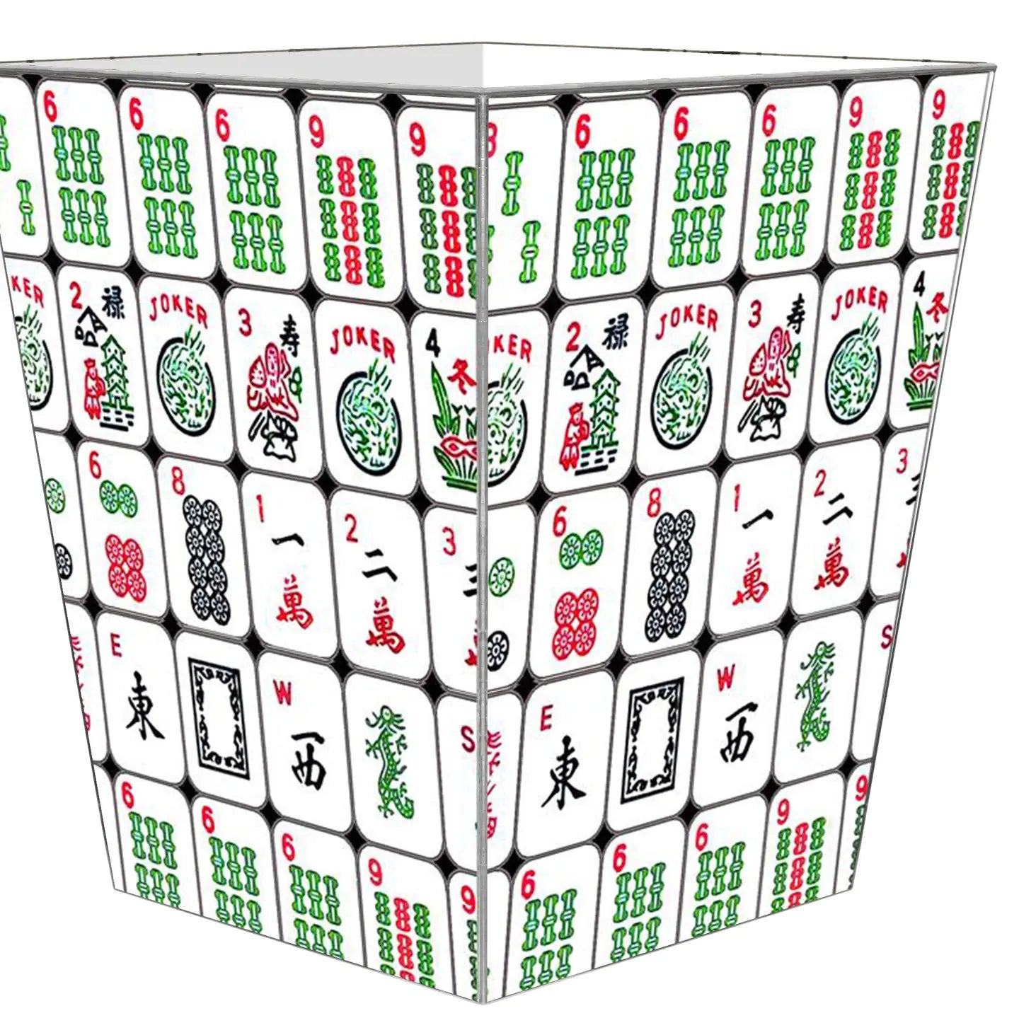 Colorful Mahjonhg Wastepaper Basket