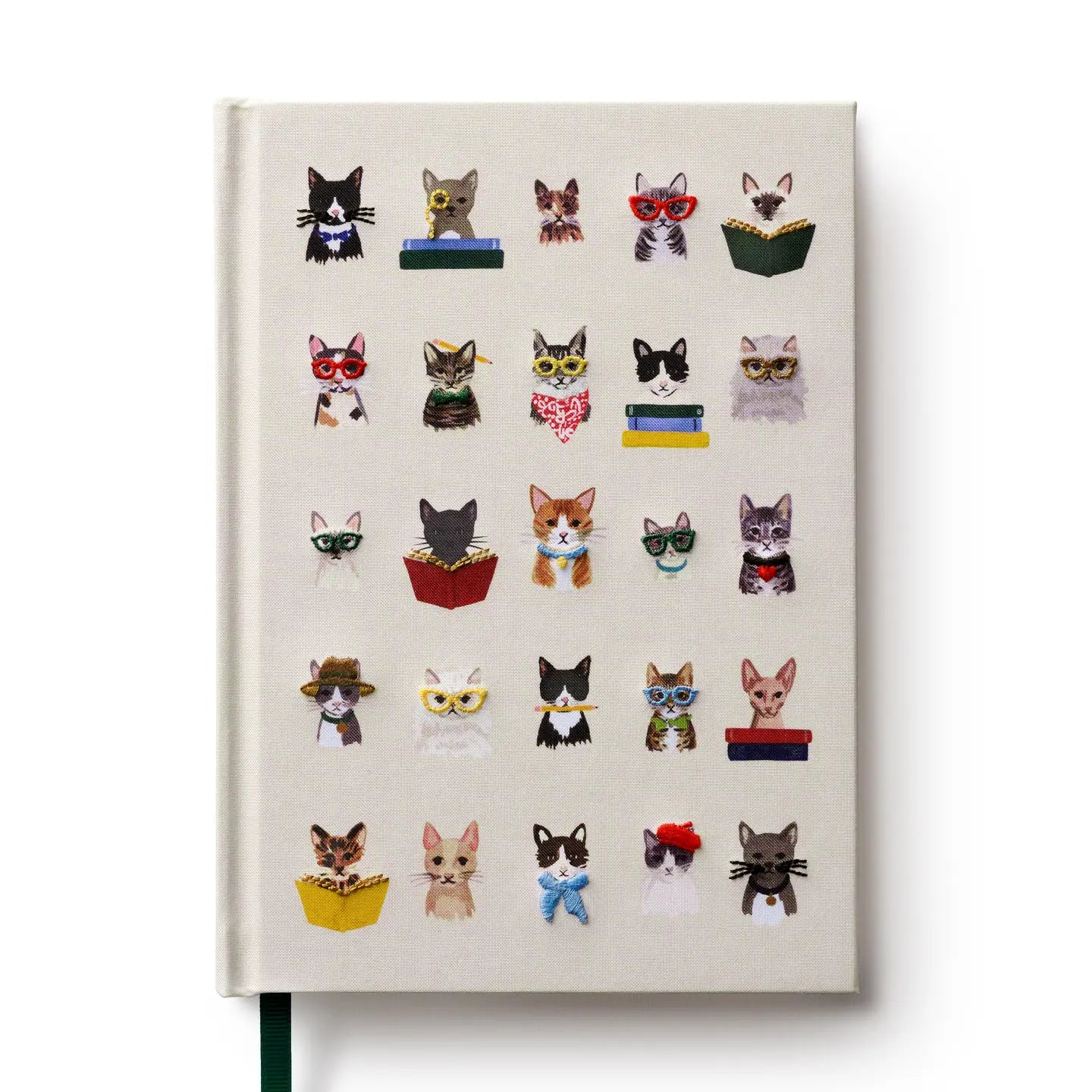 Studious Cats Embroidered Journal