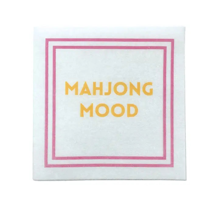 Mahjong Cocktail Napkins – Linen-Feel (25-Pack)