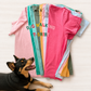 Dog Walking T-Shirts - Mustard/Green