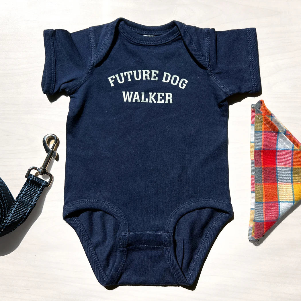 Future Dog Walker Baby Bodysuit - Navy