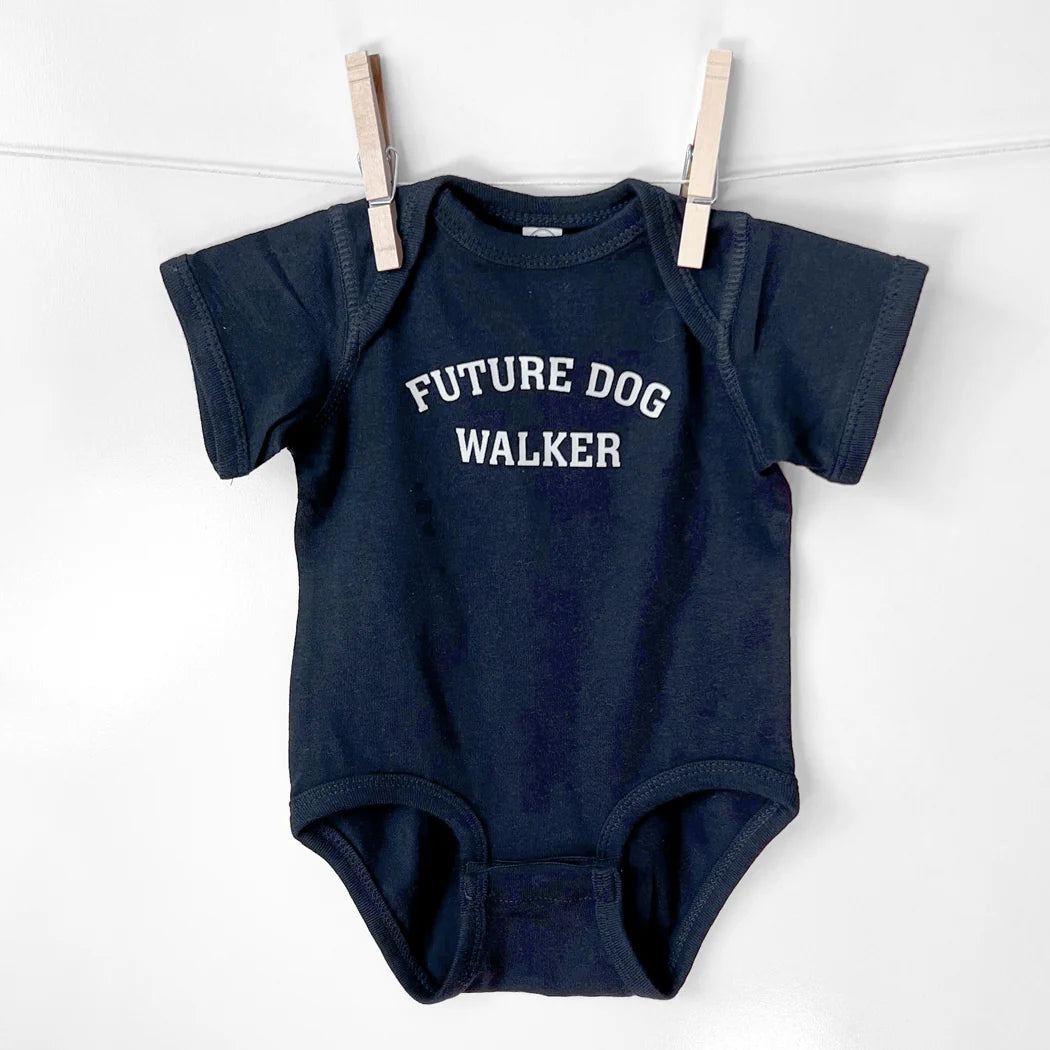 Future Dog Walker Baby Bodysuit - Navy