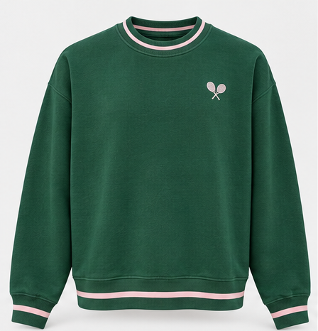 Indian Wells Martini Tennis Sweatshirt - Forest Green