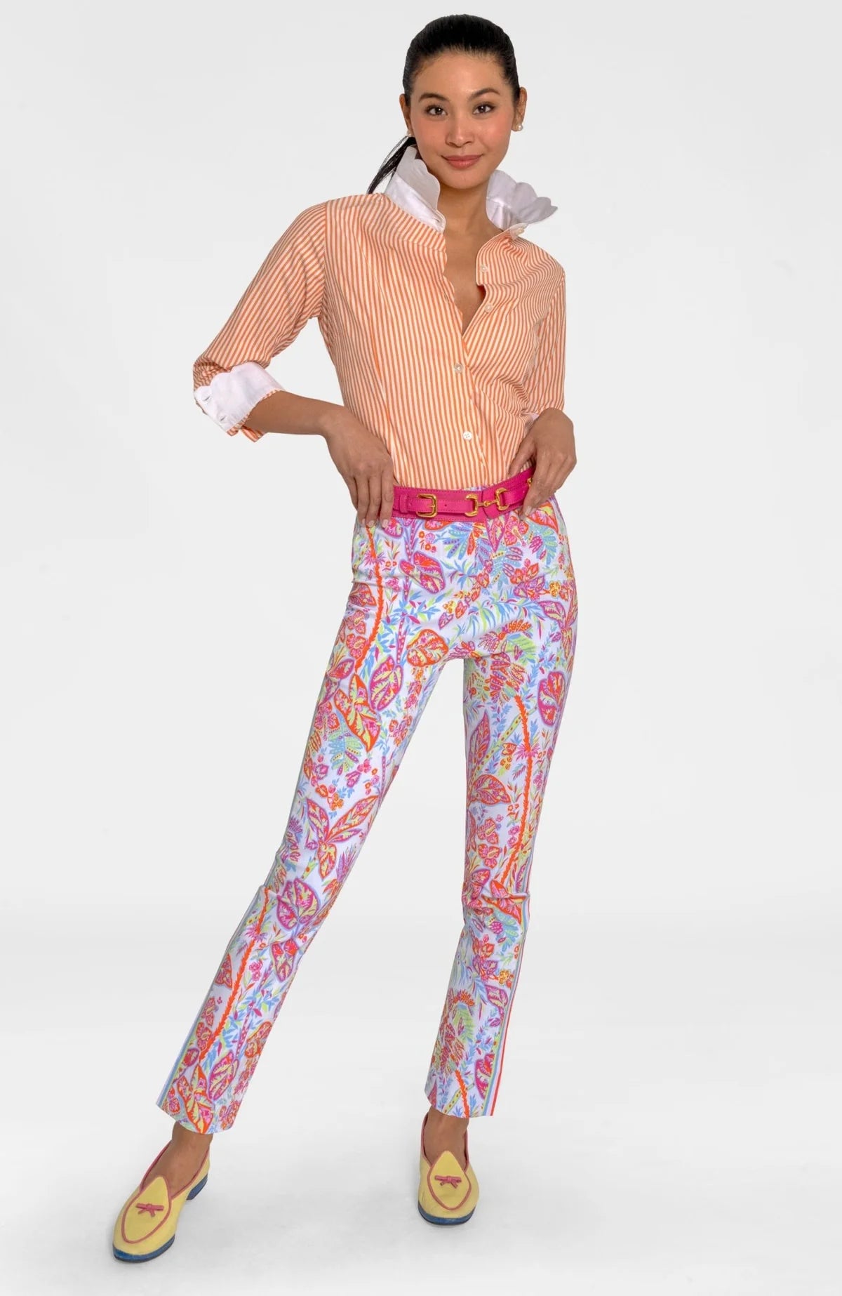 Gripeless Pull On Pants - Vintages Vines (Brights)