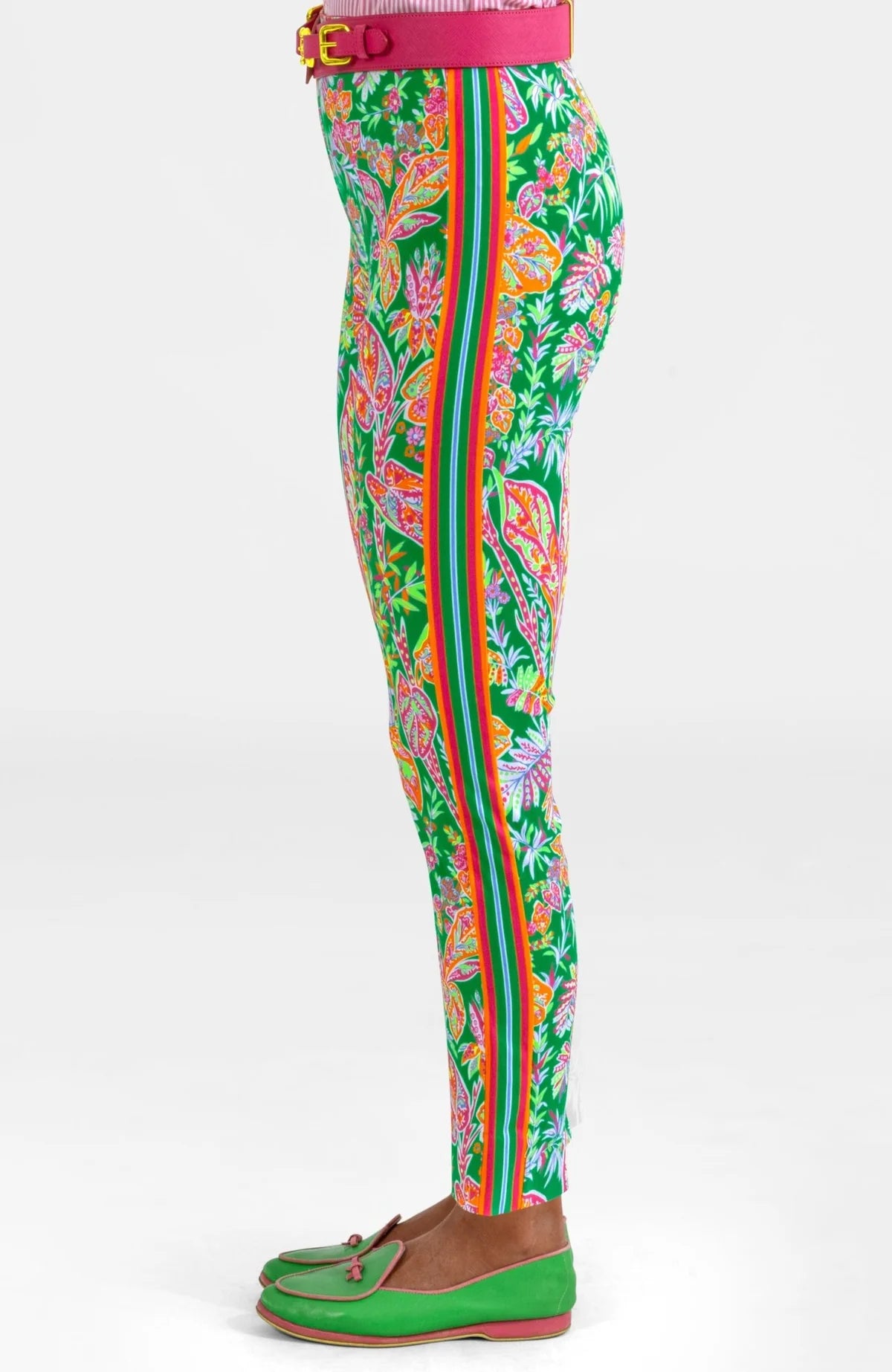 Gripeless Pull On Pants - Vintages Vines (Kelly)