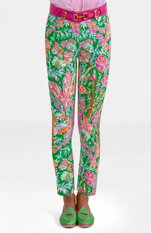 Gripeless Pull On Pants - Vintages Vines (Kelly)