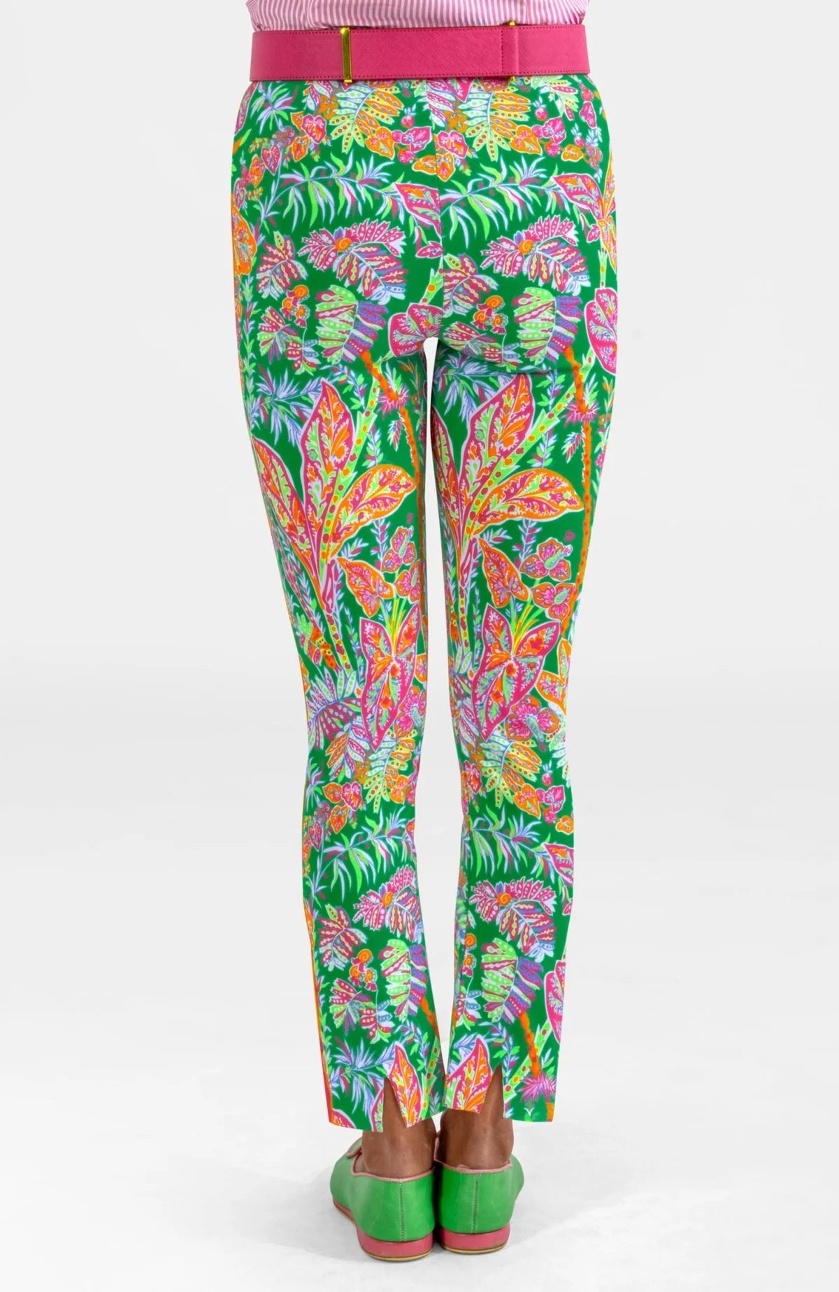 Gripeless Pull On Pants - Vintages Vines (Kelly)
