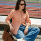 The Gameday Boyfriend Shirt - Orange Stripe