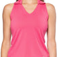 Sleeveless Lisa Sport Polo - Hot Pink