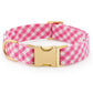 Gingham Dog Collar
