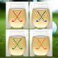 Golf Themed Unbreakable Stemless Tritan Plastic Wine Glasses (Set of 4)
