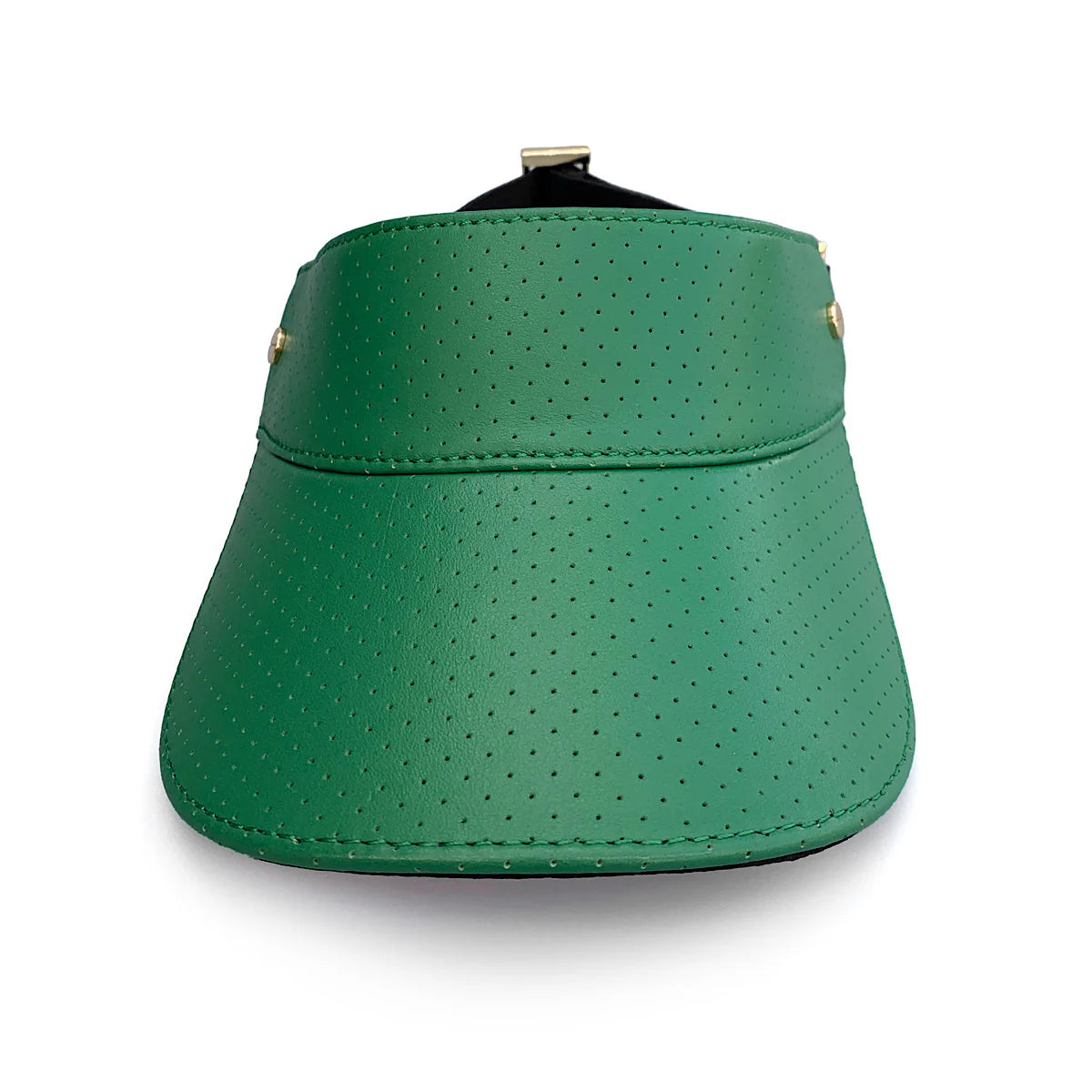 The Visor - Court Green Leather/Navy Trim & Gold