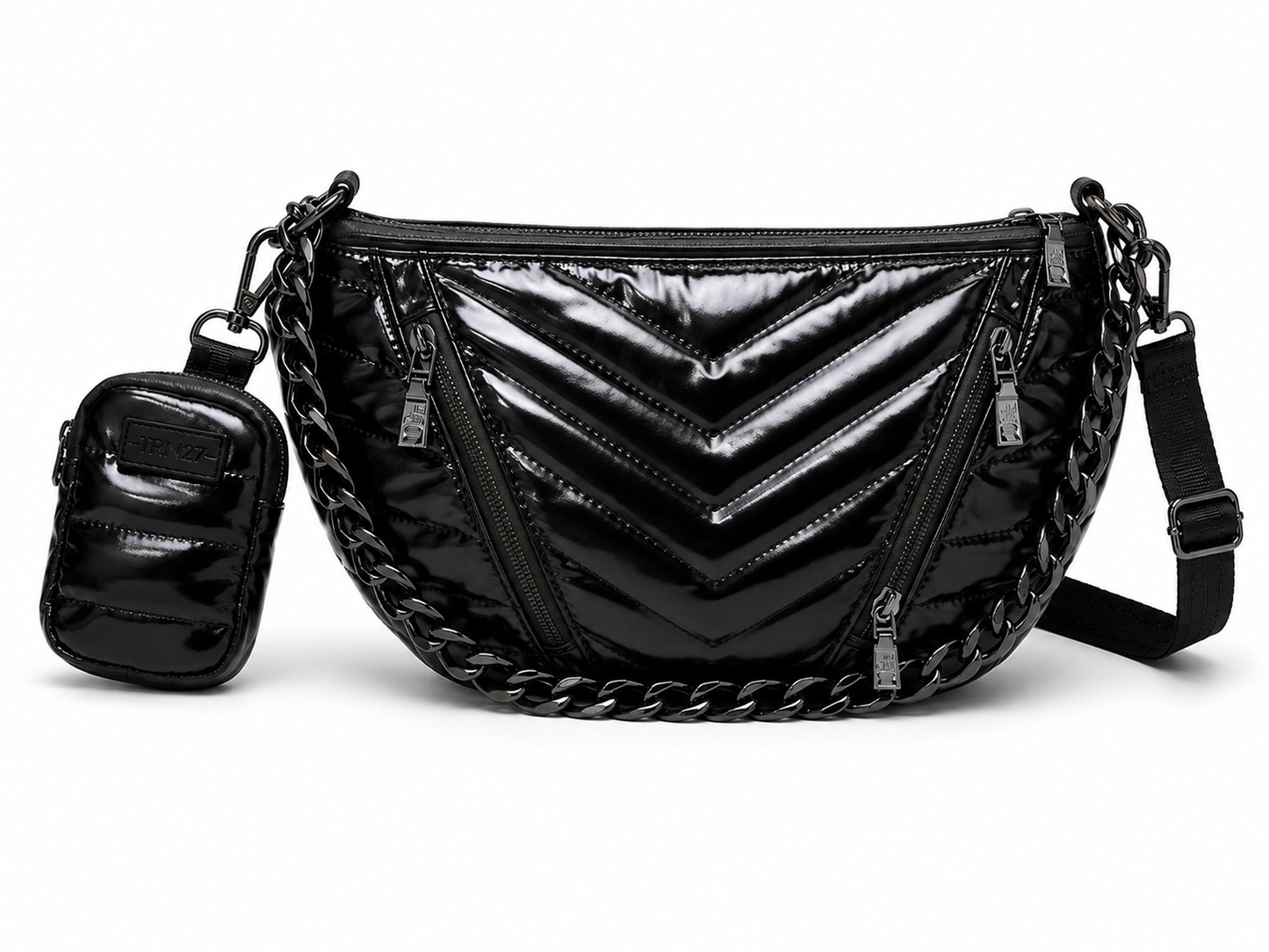 Think Rolyn Black Quilted Bag