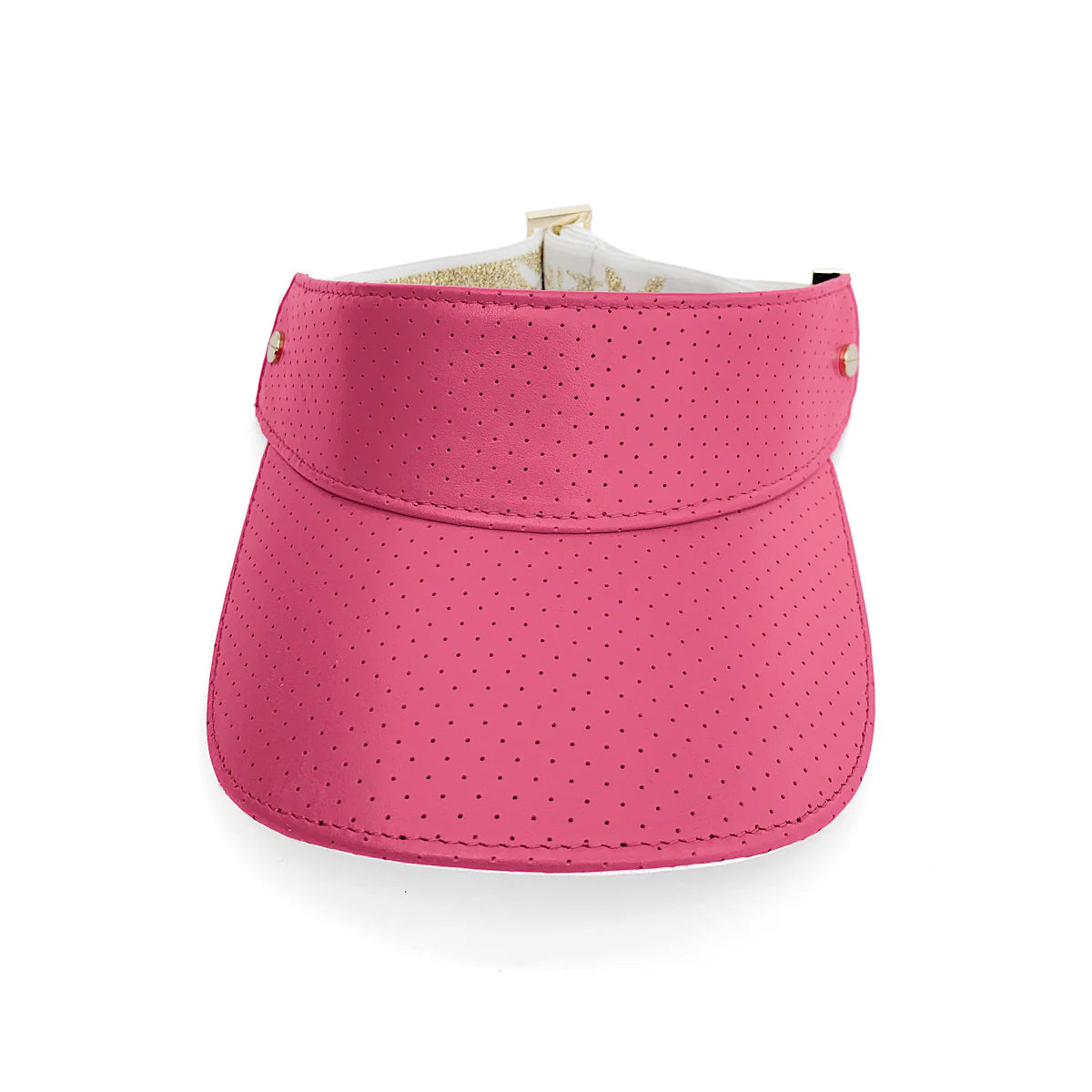 The Visor - Flamingo Pink Leather & Gold