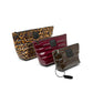 Travel Trio Organizational Pouches - Leopard/Burgandy/Chocolate