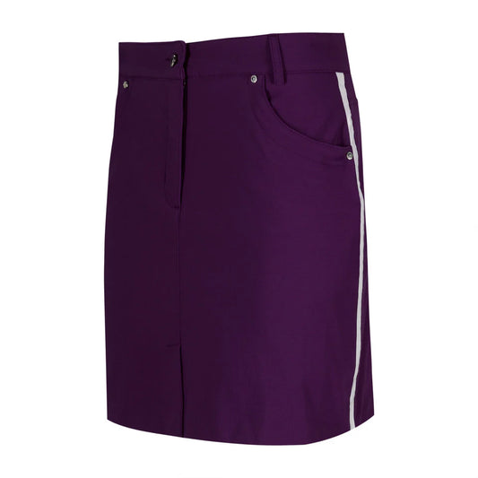 The Stellar Stretch Skort with Stripe 17" - Purple Sky